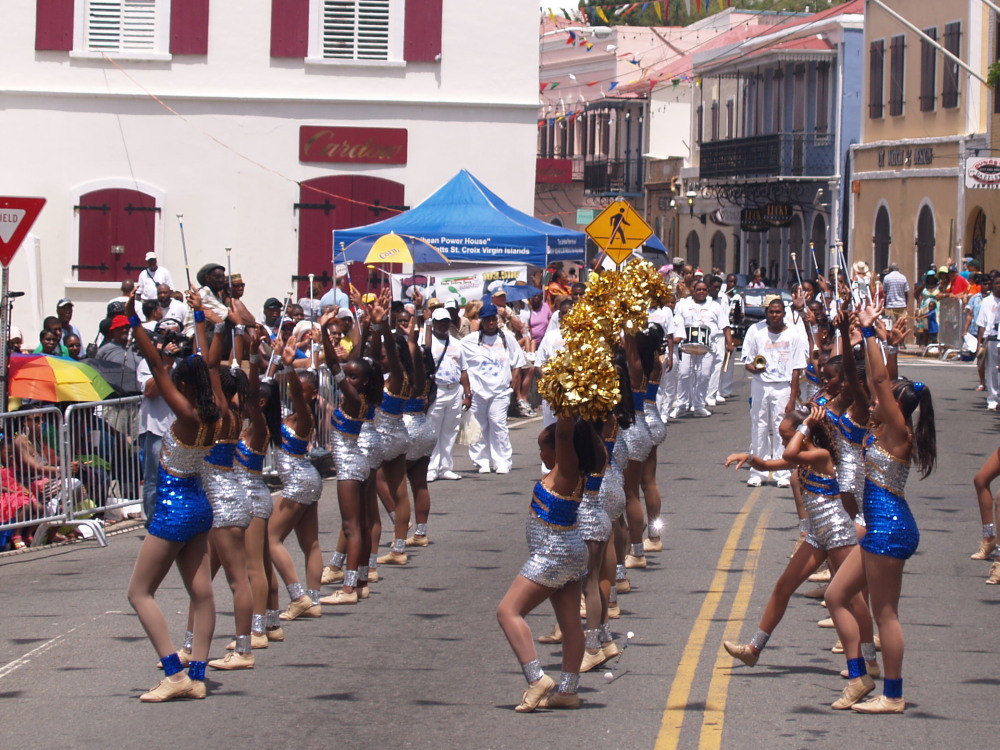 The Sebastien Majorettes and Marching Band start up the action. 