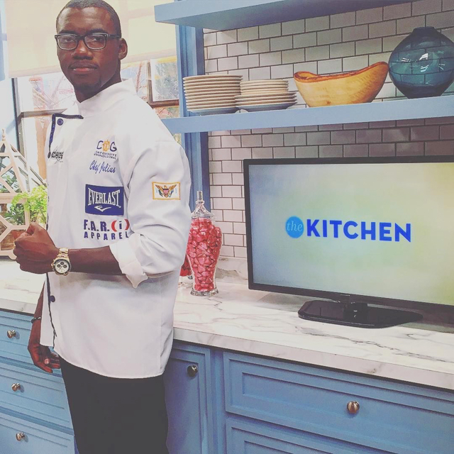 Julius Jackson on the set of 'The Kitchen.' (Photo provided by the Food Network)