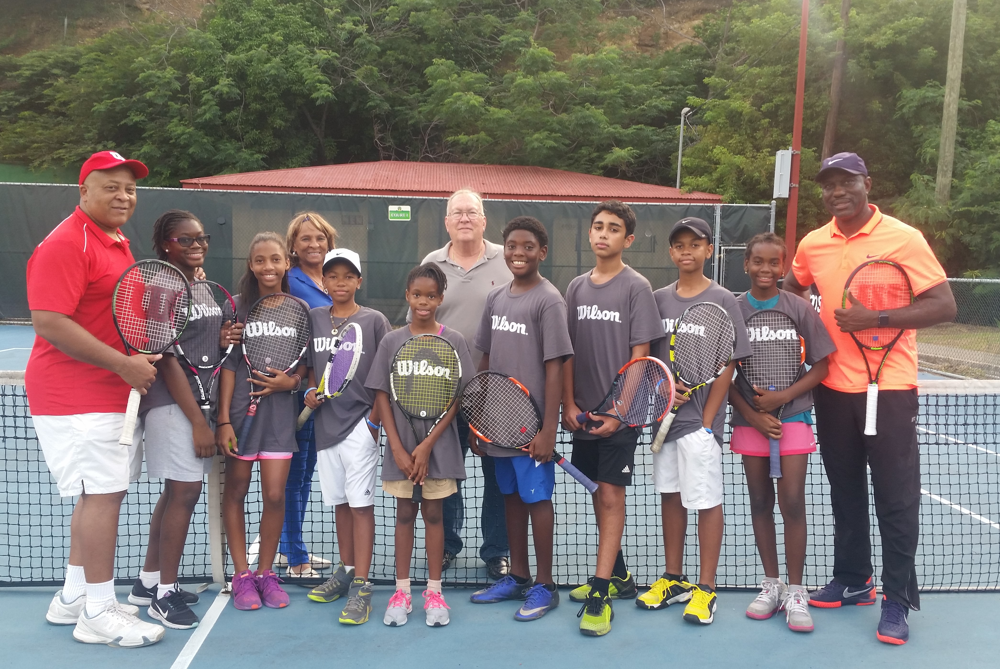 Tennis Clinic Kids and Coaches