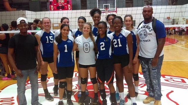 Volleyball Champions -- Female Division winners are the Antilles Lady Hurricanes