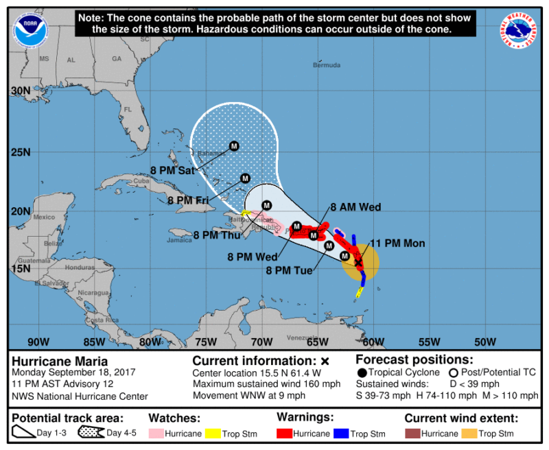 CATEGORY 5: Hurricane Maria Bears Down on USVI