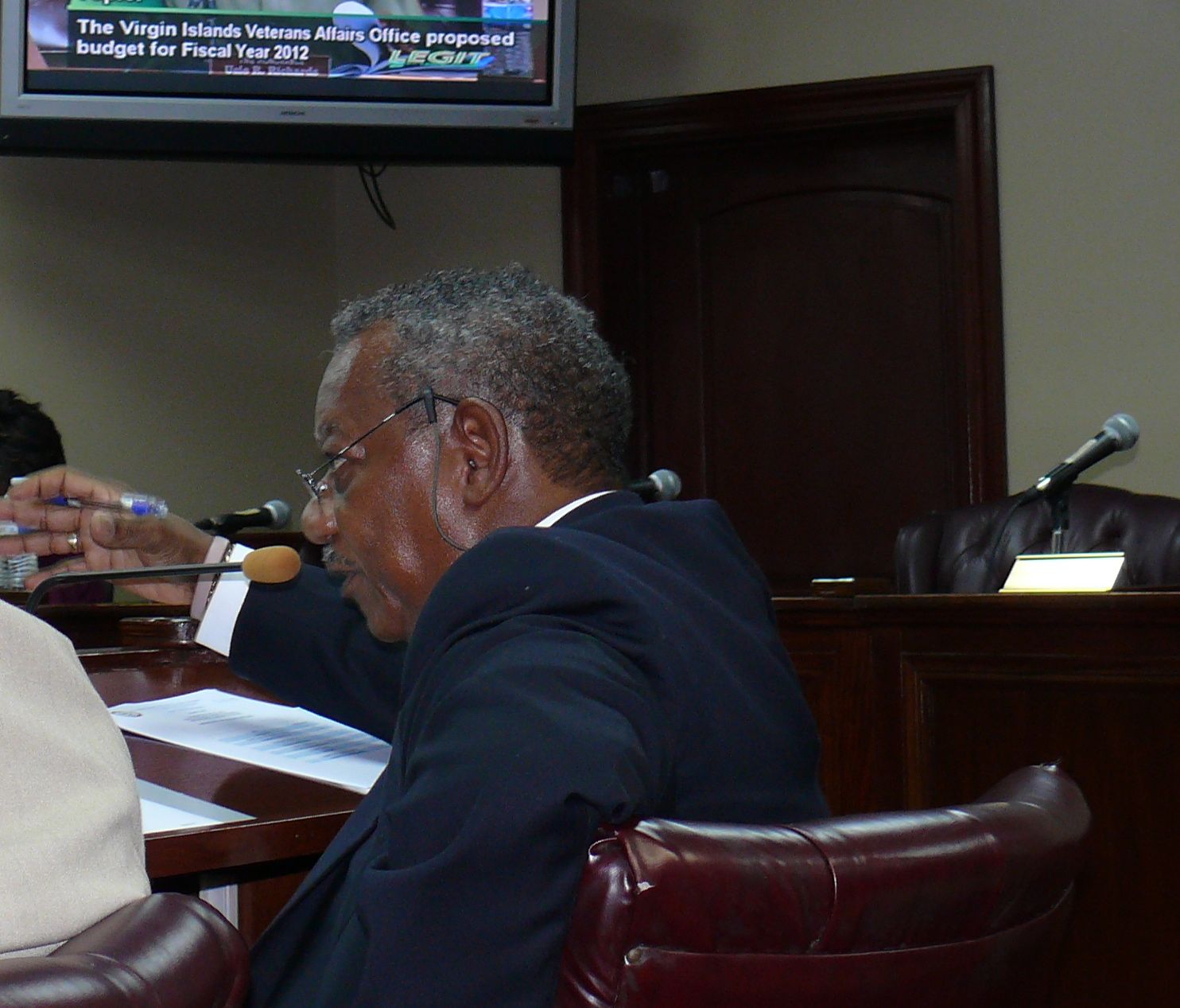 Veterans Affairs Office Director Morris Moorehead at Tuesday's hearing.