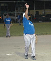 Warriors ace Angel Soto goes into his windup.