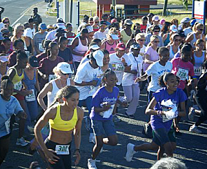 And they're off for the 28th annual Jogger Jam.