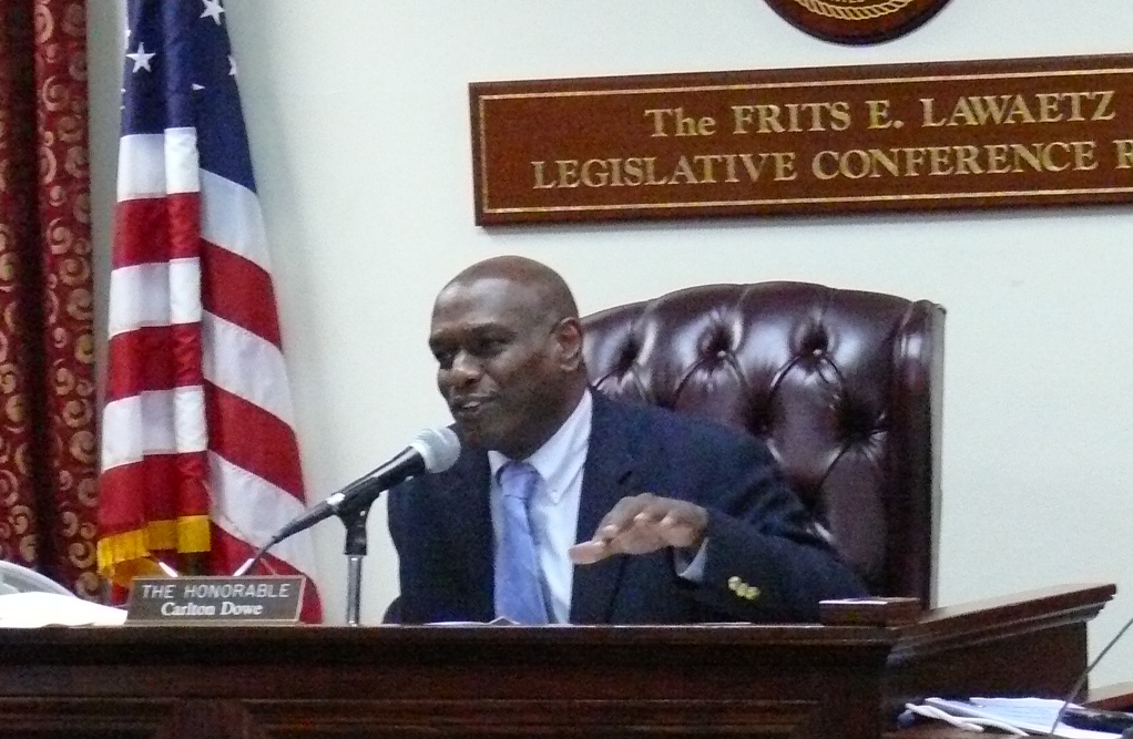 Sen. Carlton "Ital" Dowe chairing VIPD budget hearings Thursday.