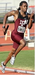 Tabarie Henry anchors the 4 x 400 relay at this weekend's NCAA competition. (Photo Courtesy of V.I. Track & Field Federation)