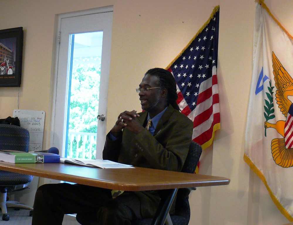 Sen. Terrence "Positive" Nelson announcing Tuesday his candidacy for governor.