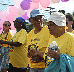 Some of the many walkers at the Relay for Life.