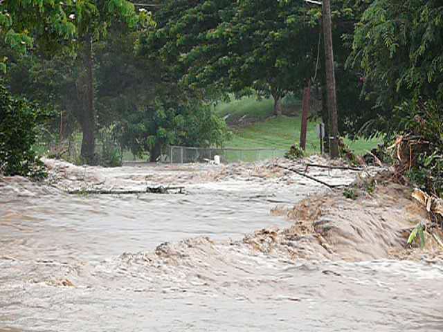 Flooding in Concordia on St. Croix was especially severe. (Photo Bill Kossler)