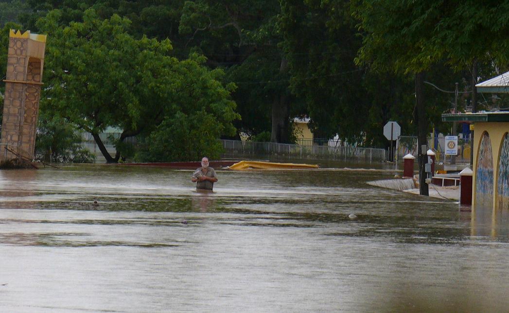 Flooding near Fort Frederick, St. Croix. (Photo Bill Kossler)