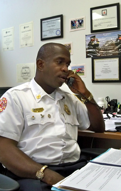 Lt. Greg Williams is St. Croix program director for the V.I. Junior Firefighters Corp.