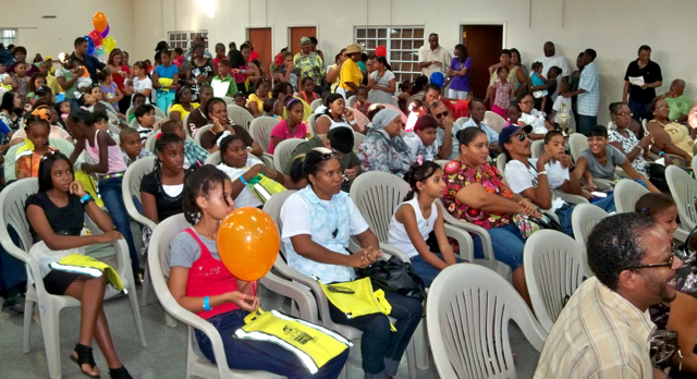 The crowd at the rally closing this year's Summer Reading Challenge was made up of hundreds of families.