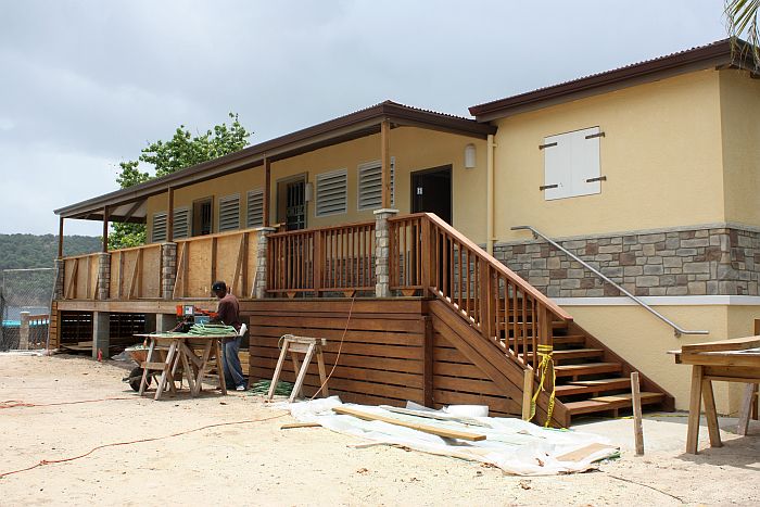 The long-awaited restroom facility at Coki Point Beach should open by September (Photo by James Gardner).