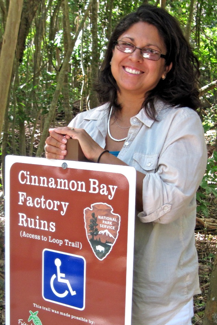 Roseanne Ramos LLoyd at the Cinnamon Bay Trail.