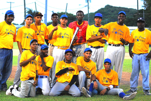 V.I. champs the St. Croix Elmo Plaskett 16-18 All-Stars. (click to enlarge)