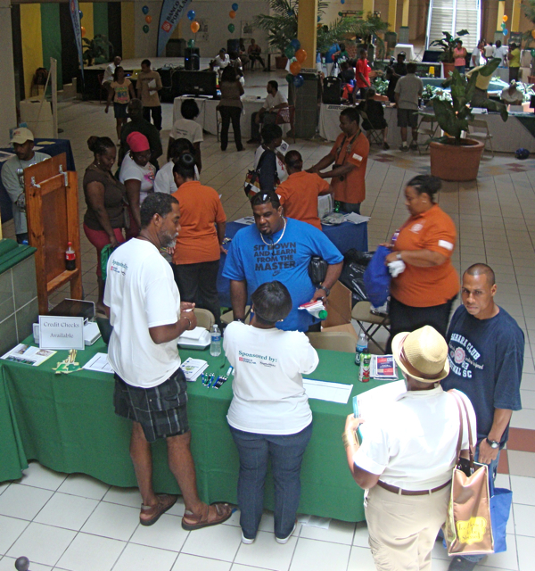 People seeking information on financing from the V.I. Housing Authority were among the crowd.