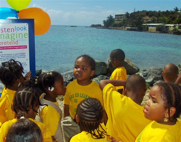 Care Ed Learning tots enjoying the trail at Lindbergh bay.