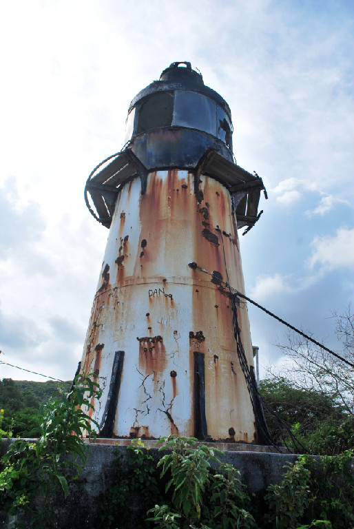 The current dilapidated lighthouse as it sits today on Ham's Bluff. (Photo Mark Bodio)
