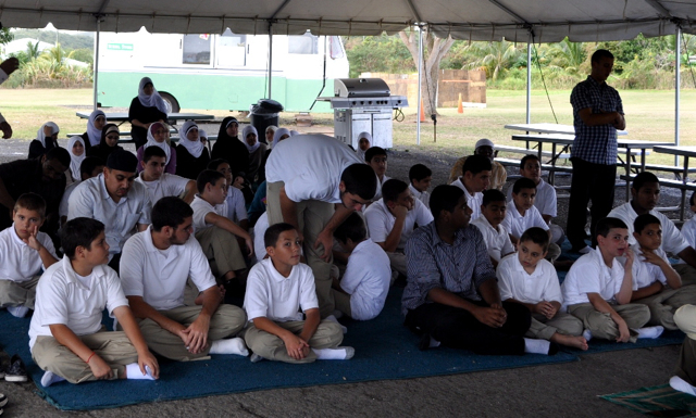 Students at the Iqra’ Academy ready themselves for one of their five daily prayers.