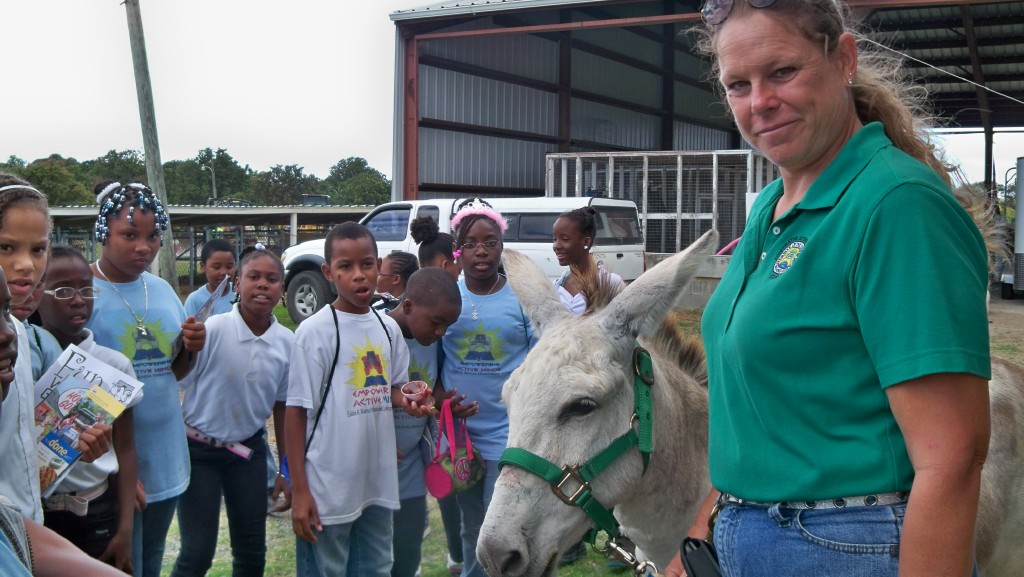 Sue Lakos explained that donkeys can be very effective guardians of the livestock.