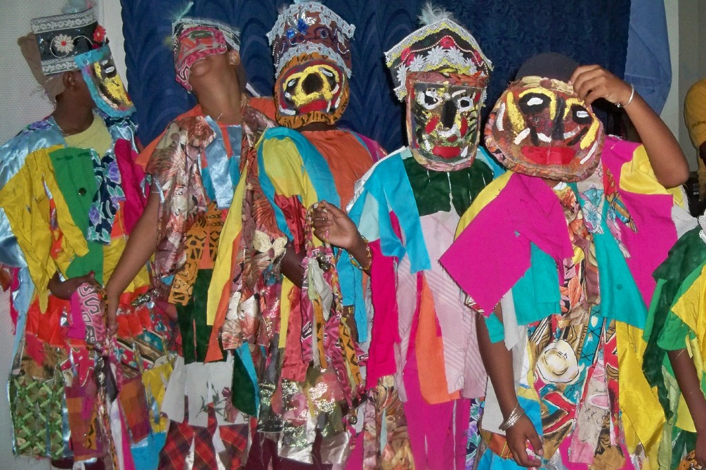 Pearl B. Larsen Masqueraders dancing.