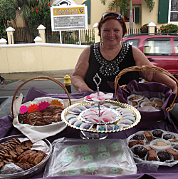 Patricia Cummins and some of her baked goods.