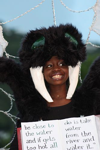 2010 Carnival Princess Jikelle Michaels won an award for her costume of Anansi the Spider.