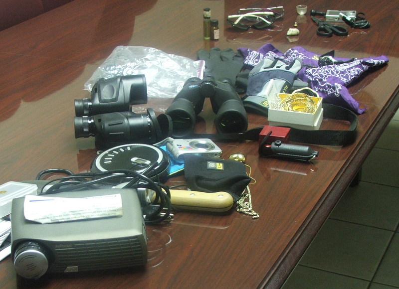 This VIPD photo shows just some of the items recovered.
