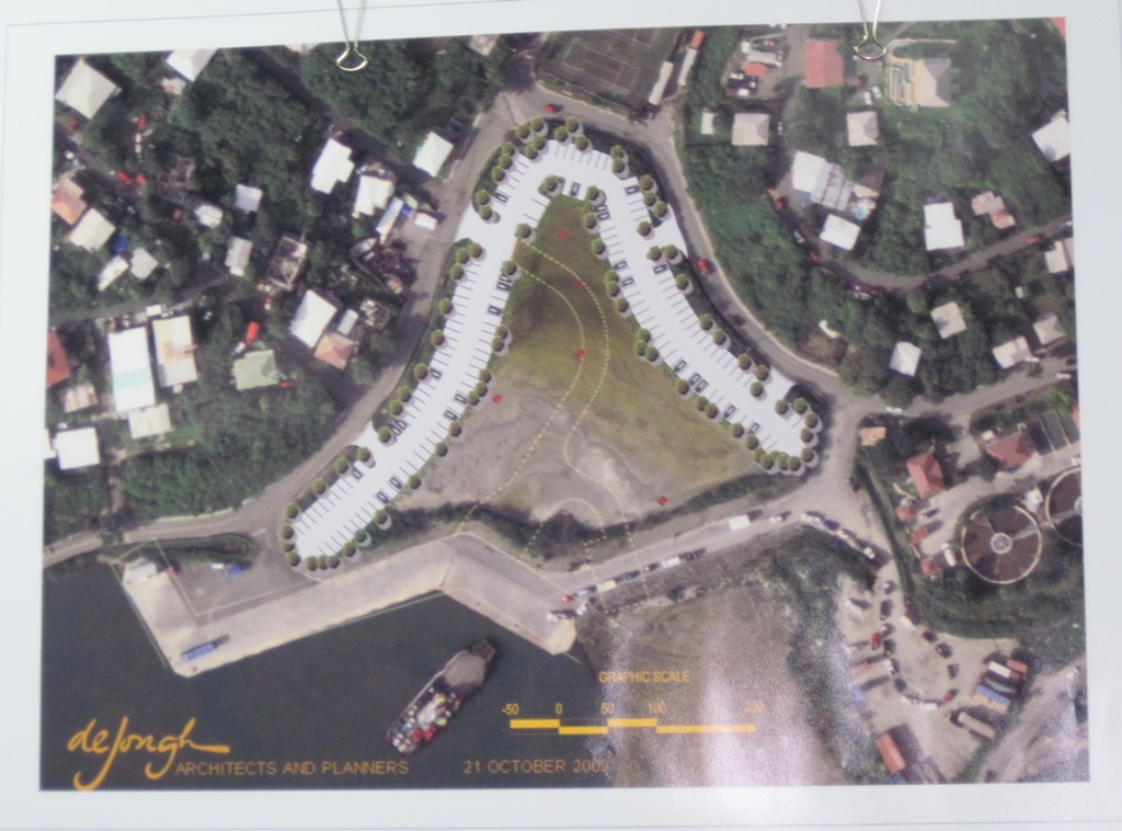 A map of the proposed parking area at Enighed Pond.