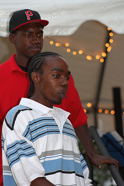 Julius and Julian Jackson sing about staying close to God during Thursday's performance.
