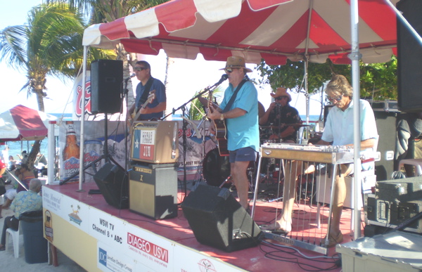 Outlaws in Paradise perform at the ninth annual United Way Chili Cookoff. 