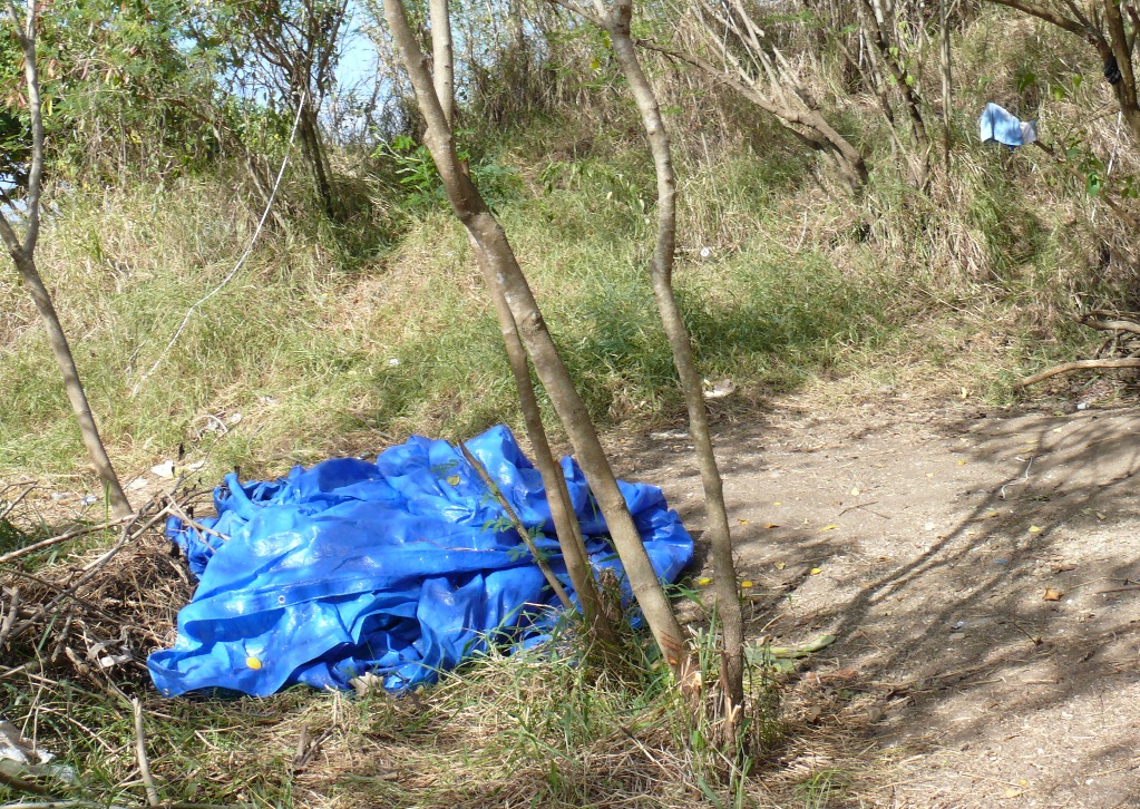 Camping debris at Salt River.