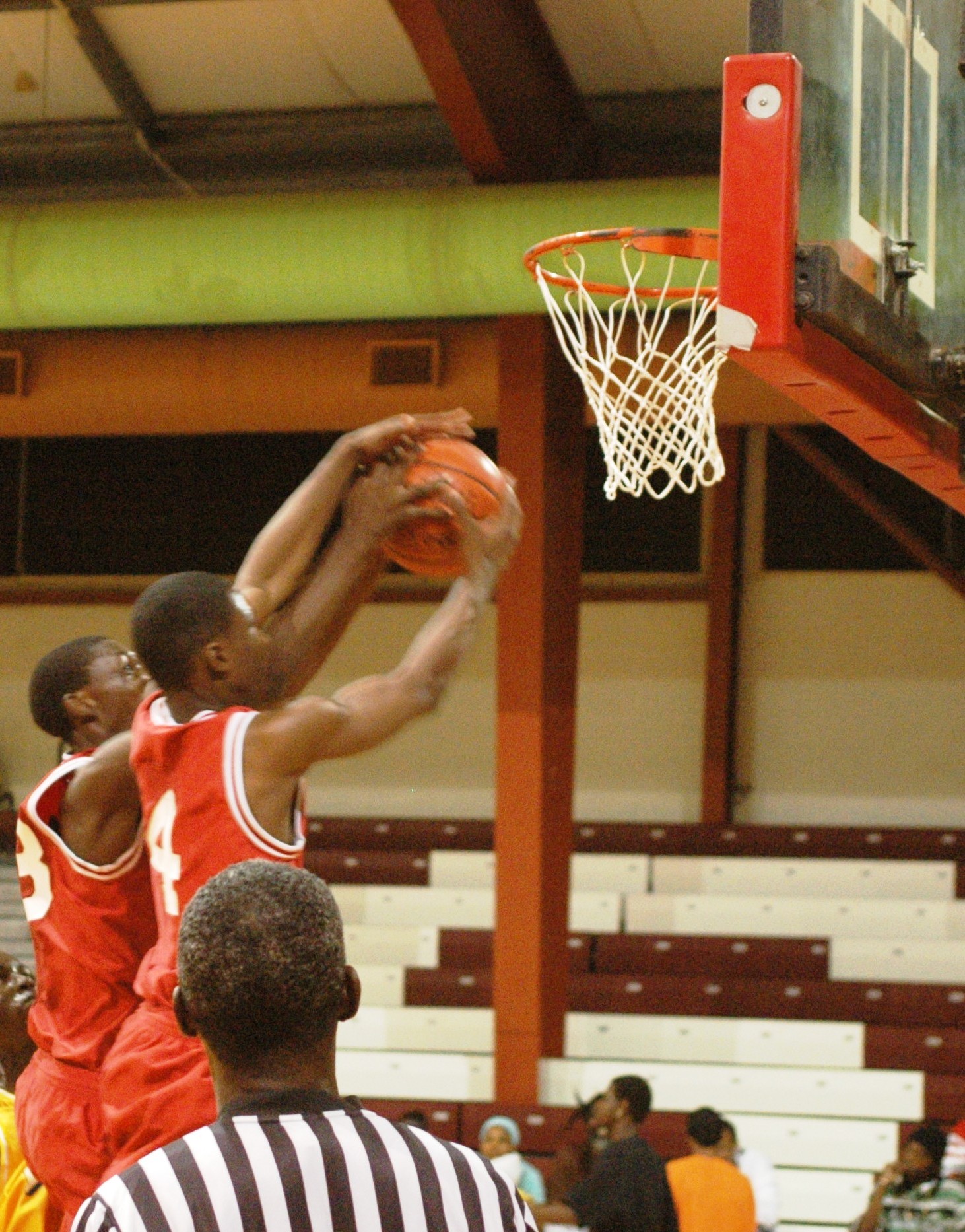 Caribs boys were strong on the offensive board.