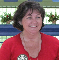 Susan Lugo addressed Rotarians on St. John Friday.