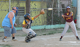 A Kean batter at the plate.
