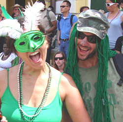 Lindsay Parniawski and Dave Janas celebrate the spirit of St. Patrick.