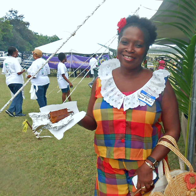 Vivian St. Juste and her pumpkin spice bread.