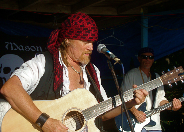Tom Mason and the Blue Buccaneers perform at Rhythms at Rainbow Beach in 2011.