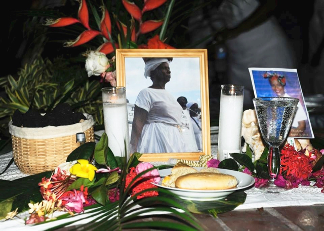 A memorial to Mary Ann Christoper was set up for Saturday's annual Dollar fo&rsquo; Dollar Culture and History Tour. the event Photo provided by Sen. Myron Jackson)