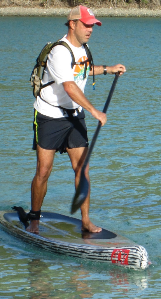 Adam Thill was the winner of the stand-up paddle board race.
