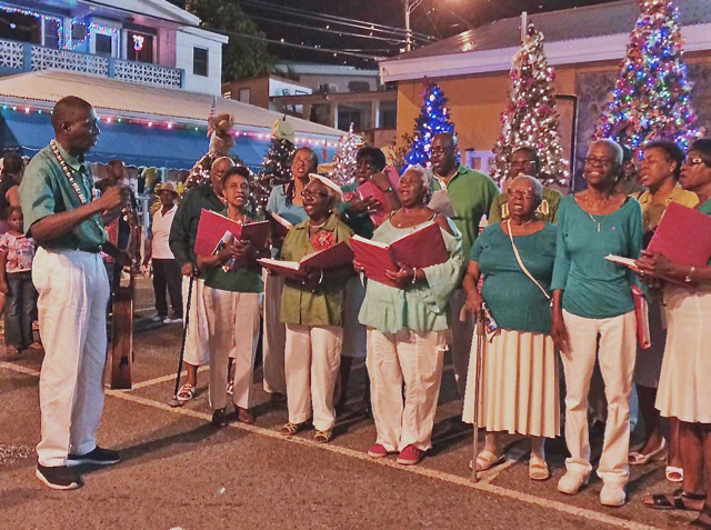 The Voices of Love choir, led by Glen 'Kwabena' Davis, sing for Sunday night's event.