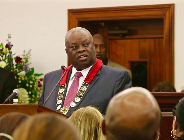 Gov. Kenneth Mapp delivers his State of the Territory Address. 