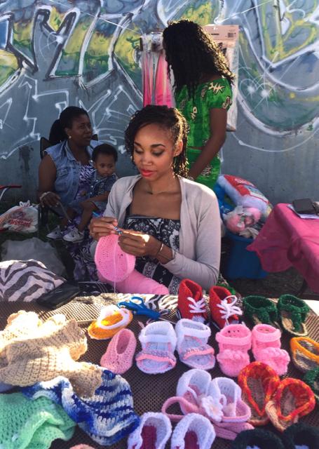 Ariel Millin sold her hand-crafted crochet wares during the fair.