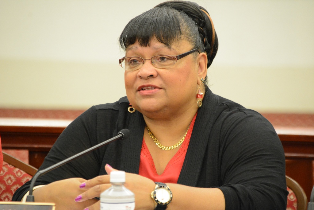 Education Commissioner Sharon McCollum (Photo by Barry Leerdam, provided by the V.I. Legislature) 