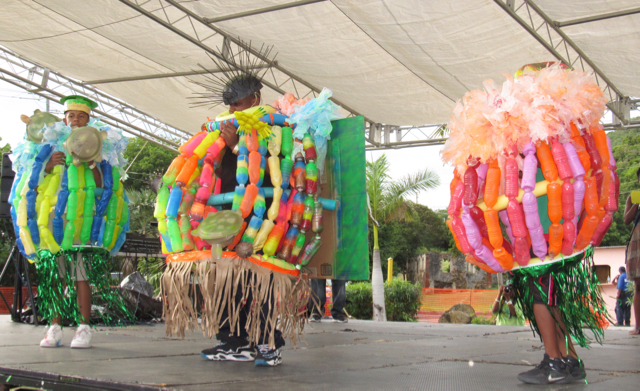 Addelita Cancryn Junior High School students dress as sea creatures for a &lsquo;trashion show.&rsquo; (Photo provided by Howard Forbes Jr.)