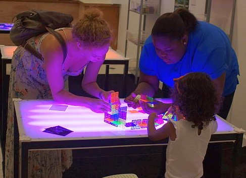 Interactive light tables can be found in the museum&rsquo;s Music and Light Spectacular exhibit (Photo provided by Sarah Hughes)