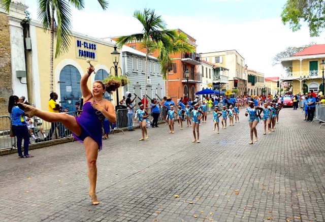 Liliana Aubain and C'Orna Greene perform with the Caribbean Ritual Dancers troupe.
