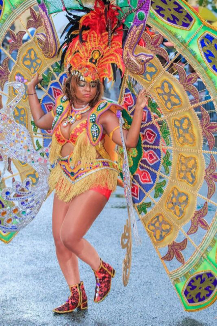 Lorna Thomas is Queen of the Band for the Simply Sophisticated Carnival Troupe. (Photo by Tyrek Roach, for the V.I. Carnival Committee)