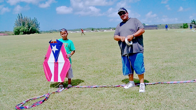 Renaldo Ayala flew this Puerto Rican flag kite with his granddad, Reuben Ayala. 