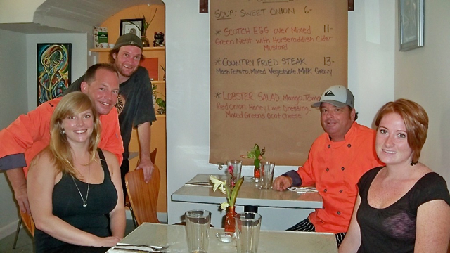 From left, Erica Wasik, Todd Manley, Jeremy Wright, Brant Pell, and Carley Thompson, the crew at 40 Strand Eatery.